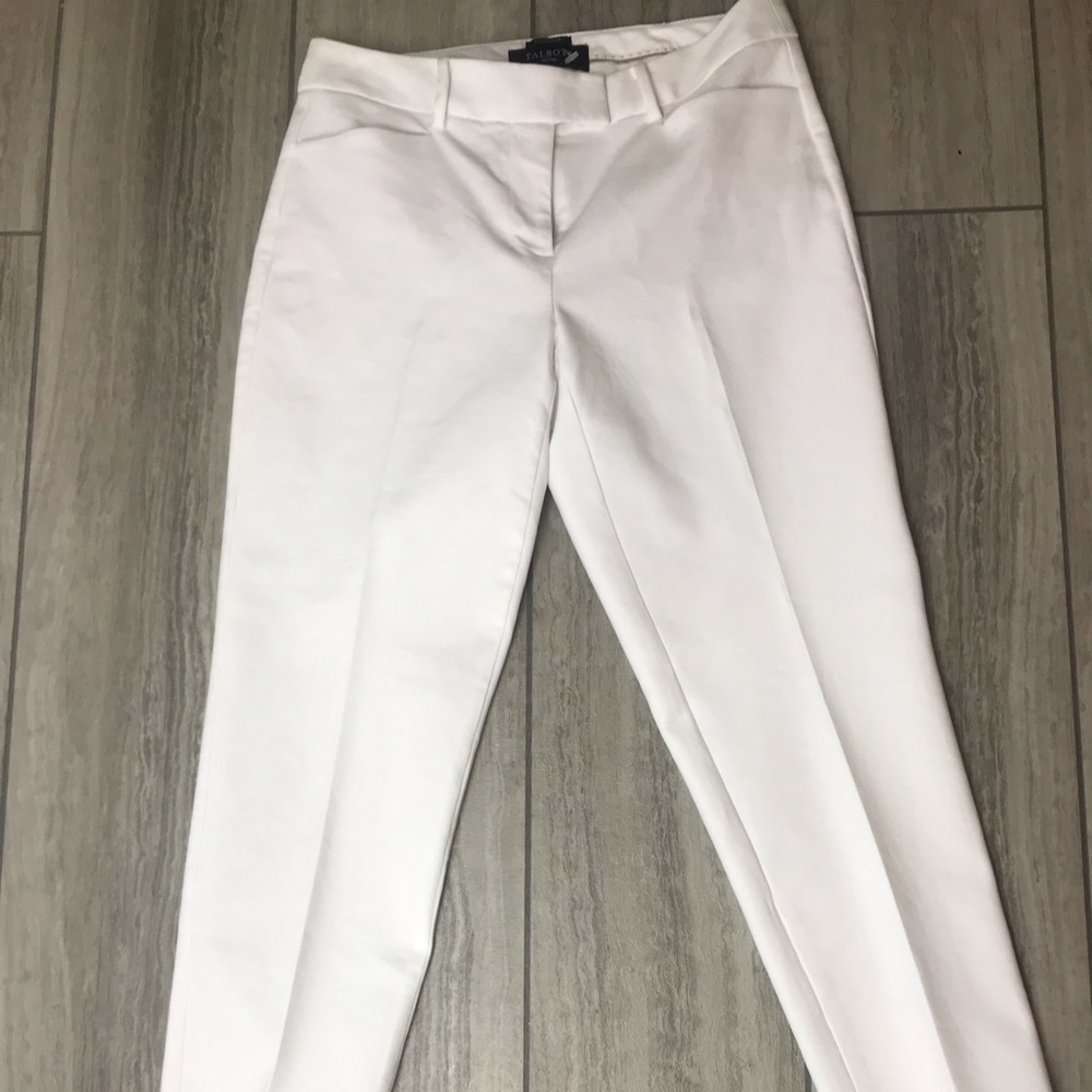 Talbots White Ankle Length Pants 0 Petite Curvy